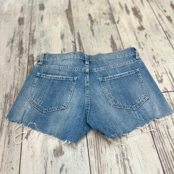Pistola Gigi Low Rise Denim Shorts Light Wash Distressed Size 25 NWT - Picture 11 of 16